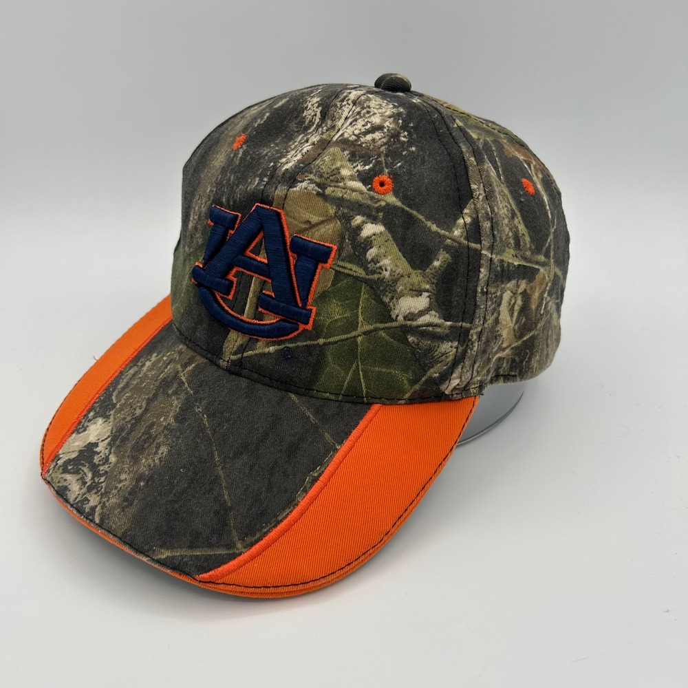 Auburn Tigers Outdoor Cap Hat Mens OSFM Camo Orange Collegiate Sports Fan